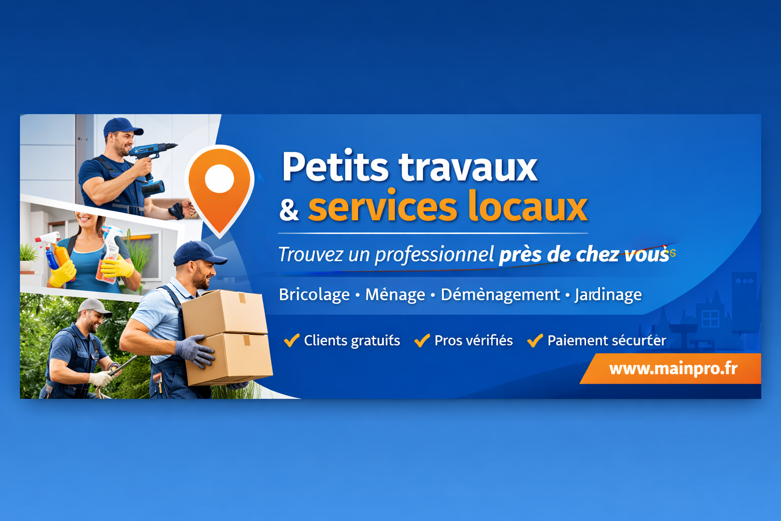 local professionals for small jobs including handyman, cleaning, moving, and gardening services